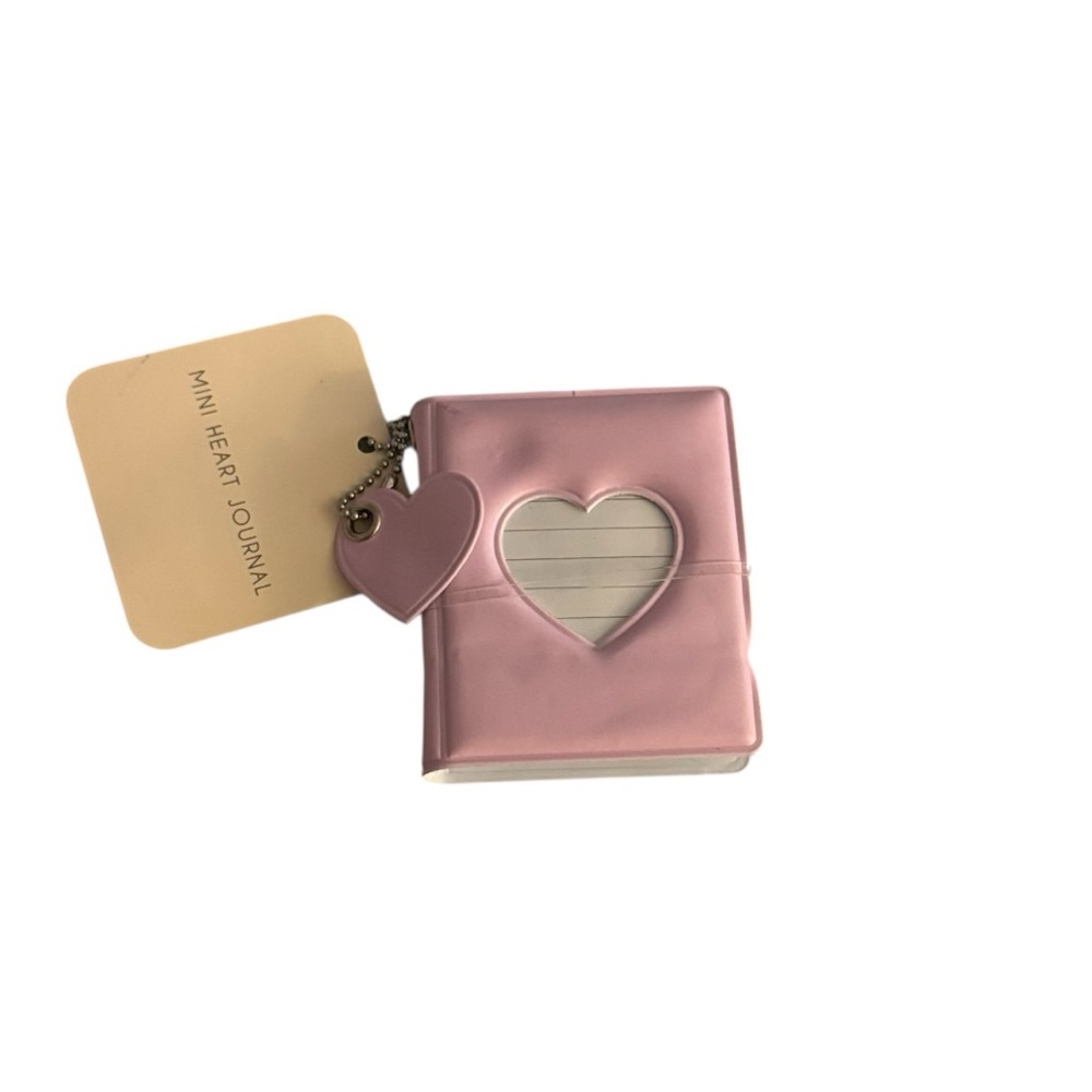 Pink Mini Heart Notebook - Pocket Journal Keychain Giftable Notepad - Picture 4 of 4